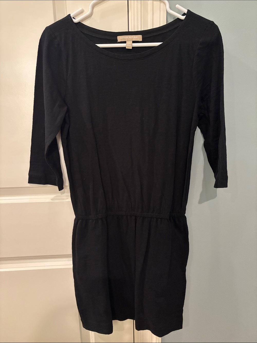 Banana Republic Black Scoop-Neck Mini Dress